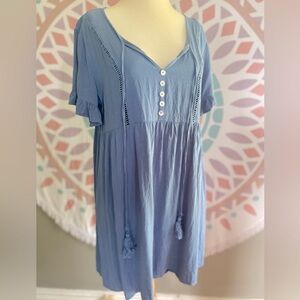 Tunic Dress - Dusty Blue